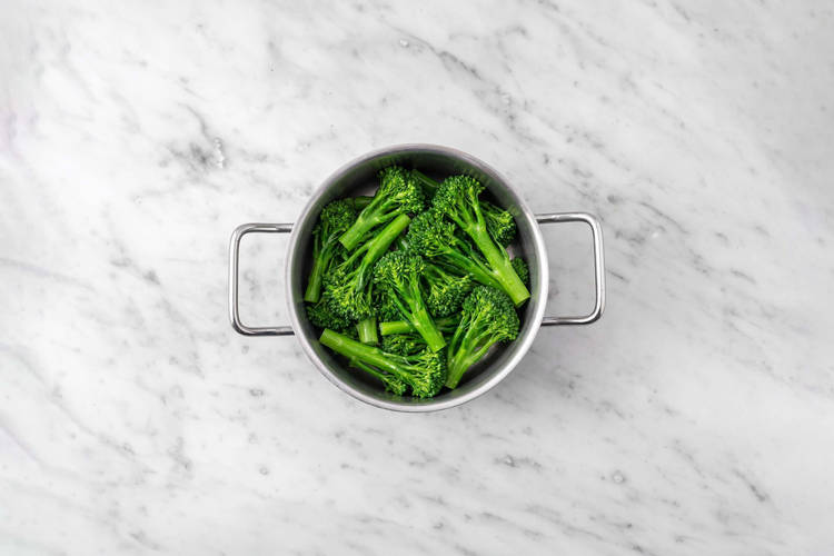 Broccolini au bain