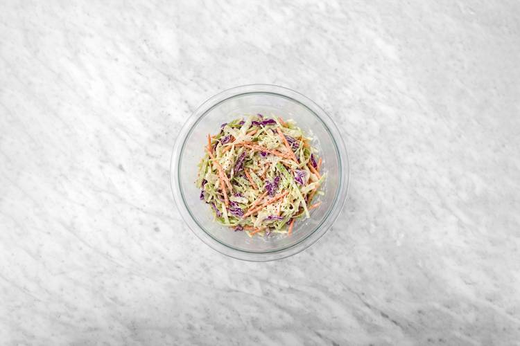 Make slaw and toast panko