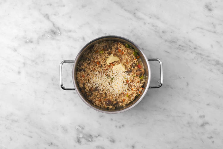 Risotto fertigstellen