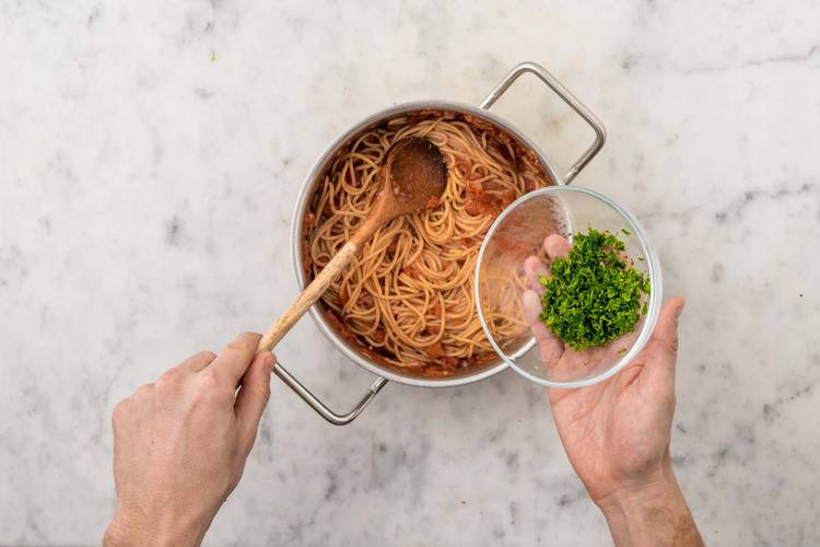 Pasta fertigstellen