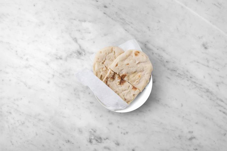 Finish chicken and warm flatbreads
