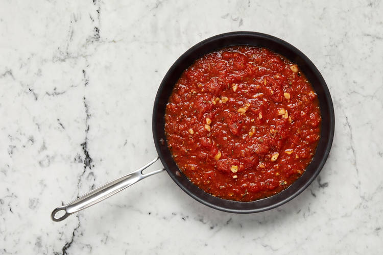Heat marinara and cheese