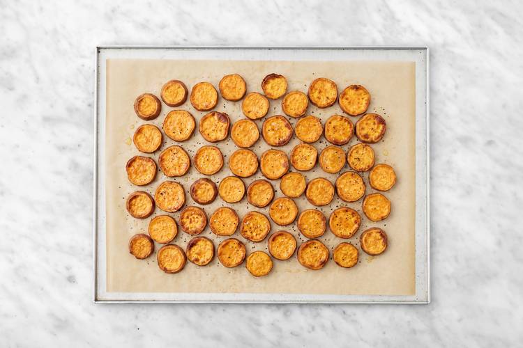 Roast sweet potato coins