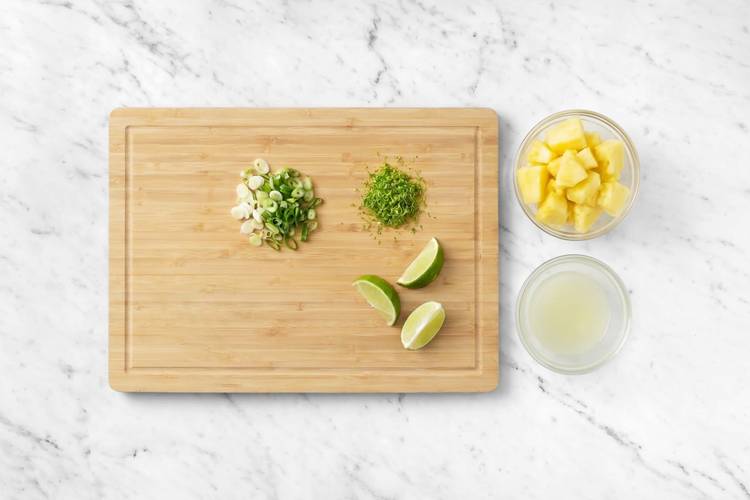 Cook rice and prep