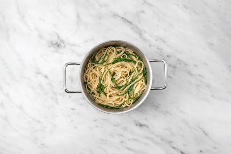Cook the Pasta & Samphire