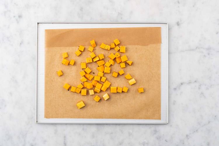 Prep and roast sweet potato