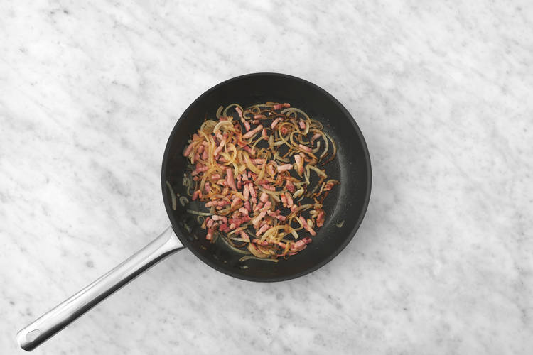 Fry the Bacon and Onion