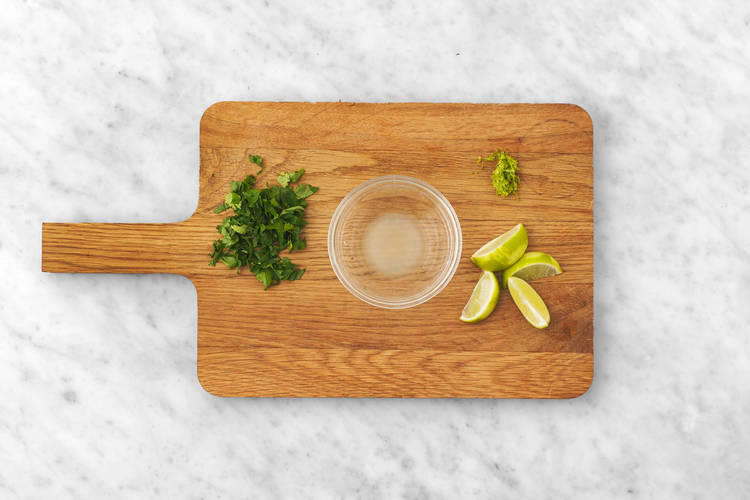 Finish prep and make lime crema