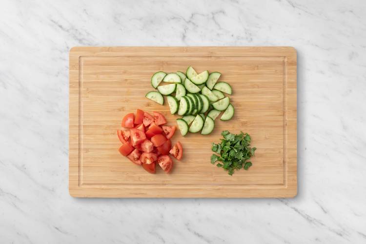Prep salad and make dressing