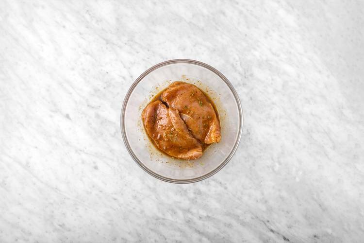 Prep and marinate turkey