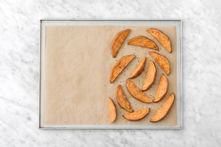 Prep sweet potato wedges
