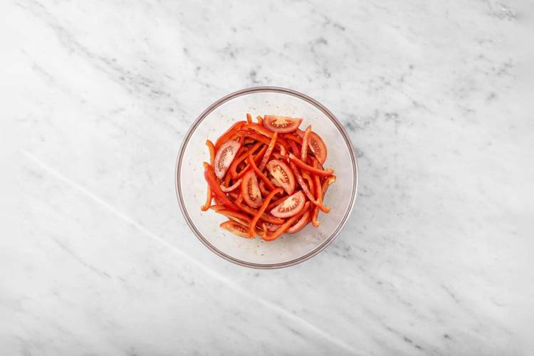 Make aioli and balsamic veggies