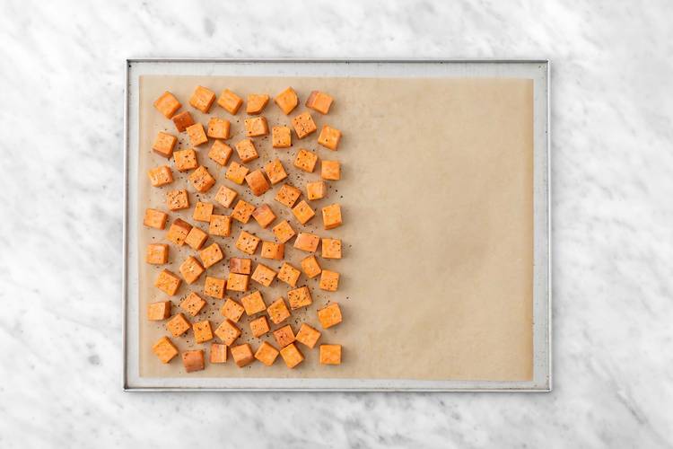 Roast sweet potatoes