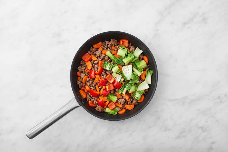 Start turkey and veggies