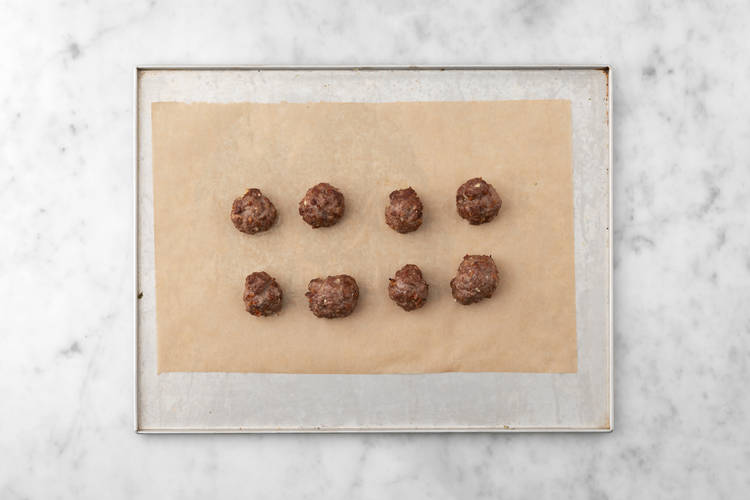 Make and cook meatballs