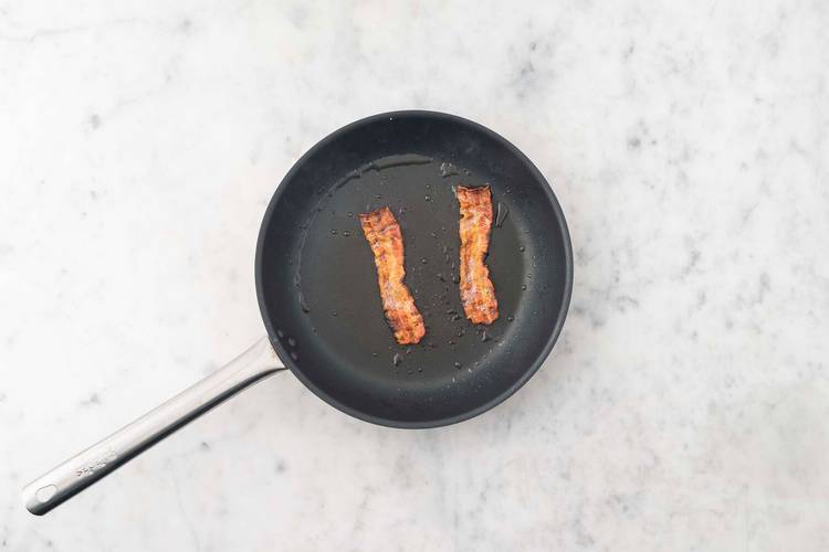 Cook chicken and bacon