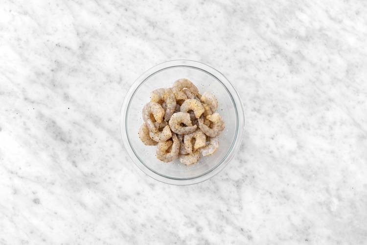 Préparer les crevettes 