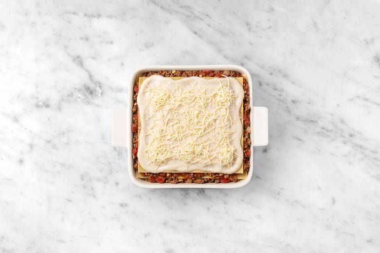 Assemble lasagna