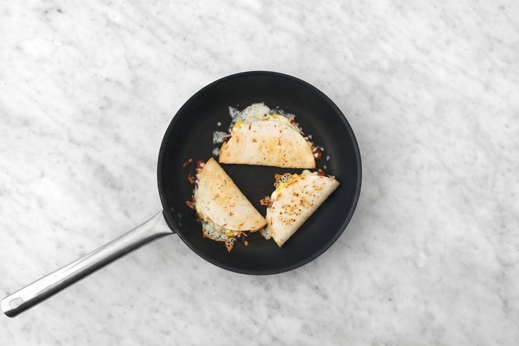 Poêler les quesadillas