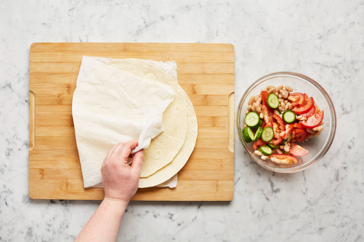 Make Filling & Warm Tortillas
