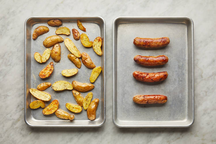 Roast Potatoes & Sausage