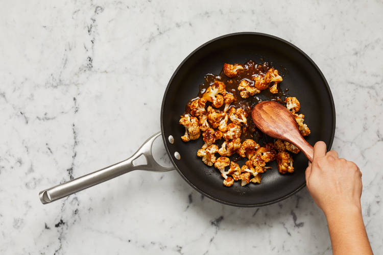 Make Sauce & Coat Cauli