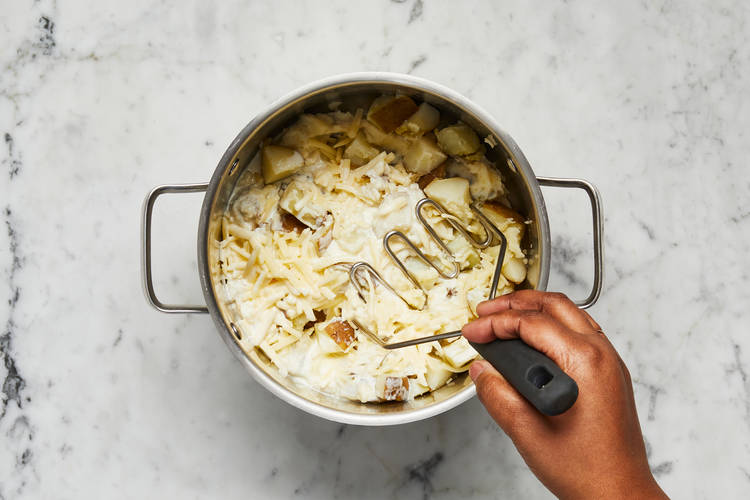 Make Sauce & Mash Potatoes