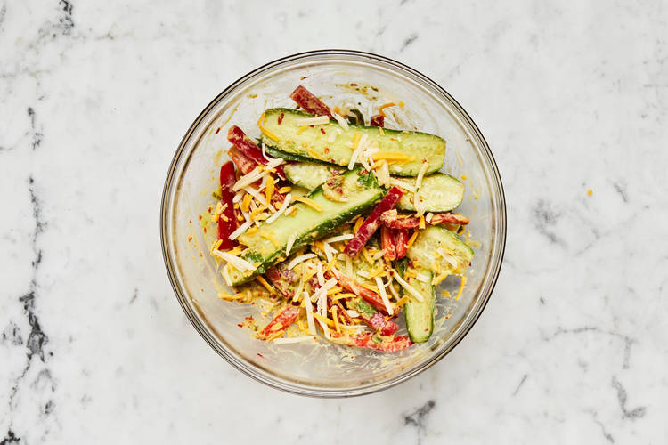 Mix Creamy Guac & Dress Veggies