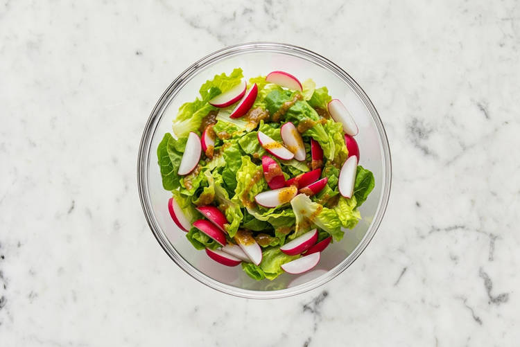 Toast Bread & Make Green Salad