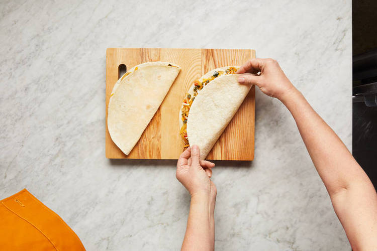 Assemble Quesadillas