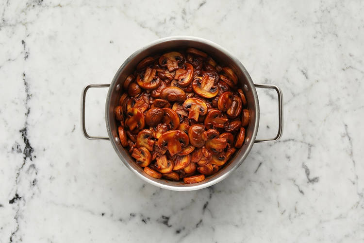 Warm Mushrooms & Toast Baguettes