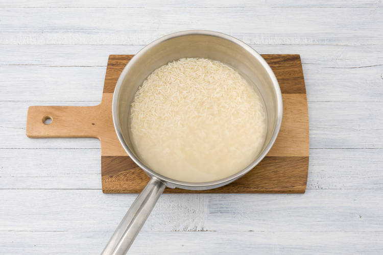 Cook the brown rice
