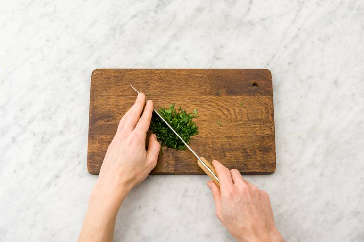 Roughly chop the parsley