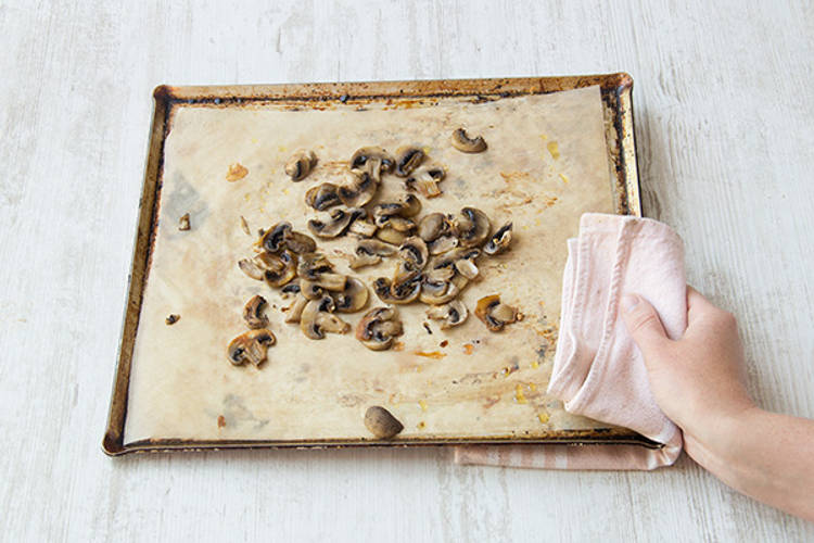 Roast the mushrooms