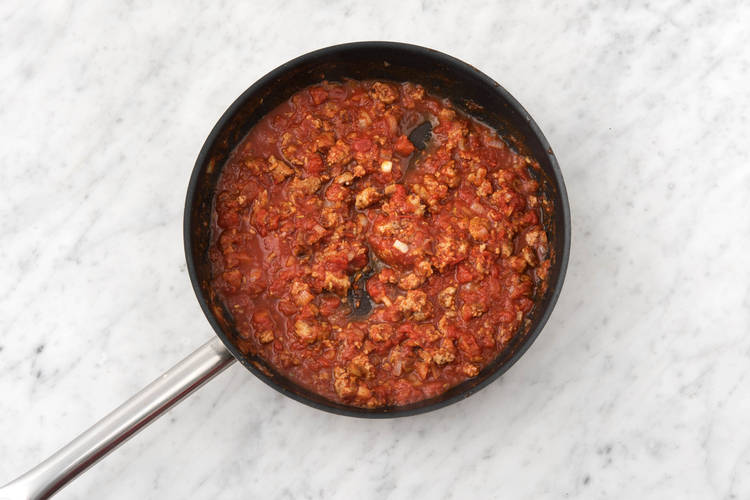 Add the chopped tomatoes