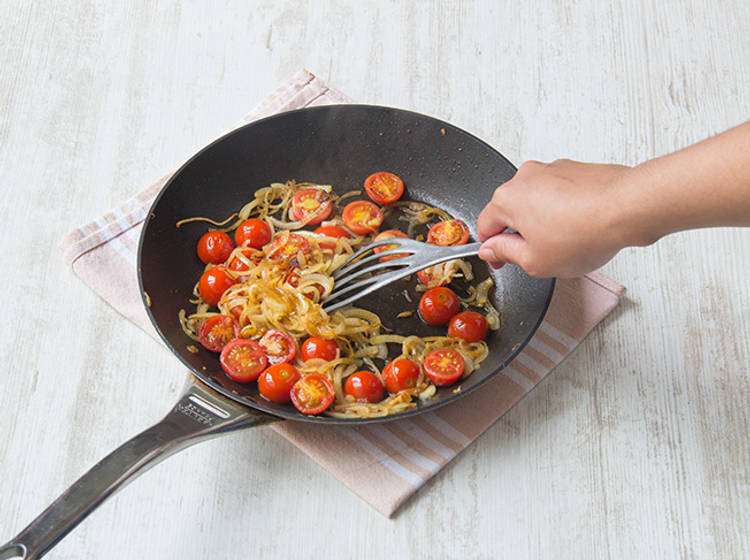 Add the cherry tomatoes