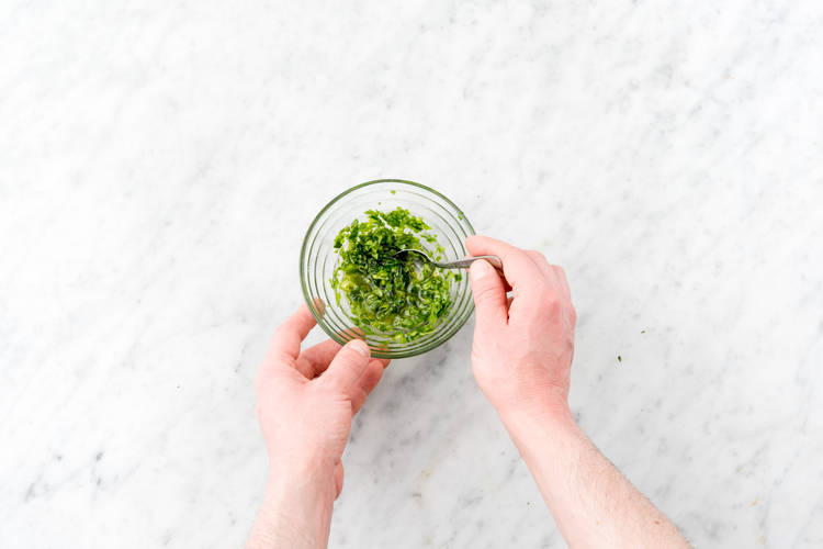 Make the green onion salsa