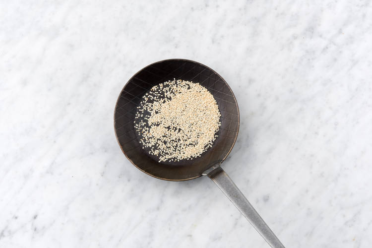 Cook the sesame seeds