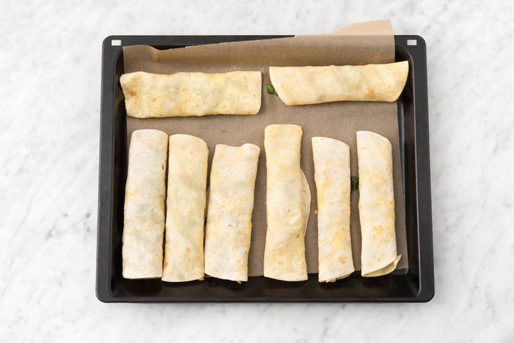 Lay on a baking tray