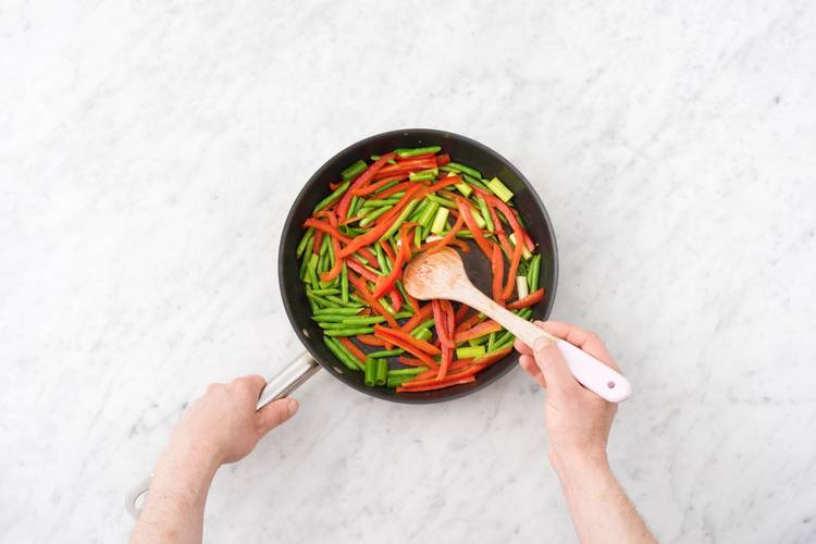 Cook the veggies