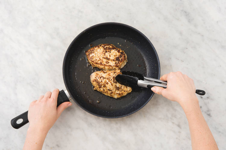 Sear the chicken