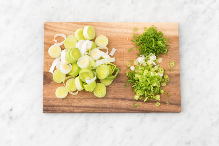 slice your leeks