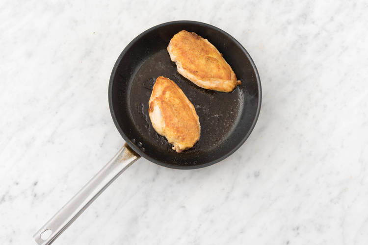 Brown your chicken.