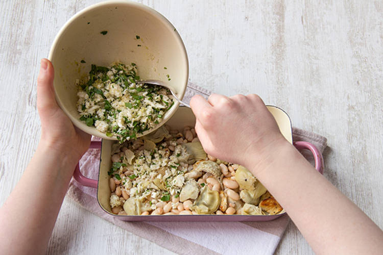 Top with the panko mixture