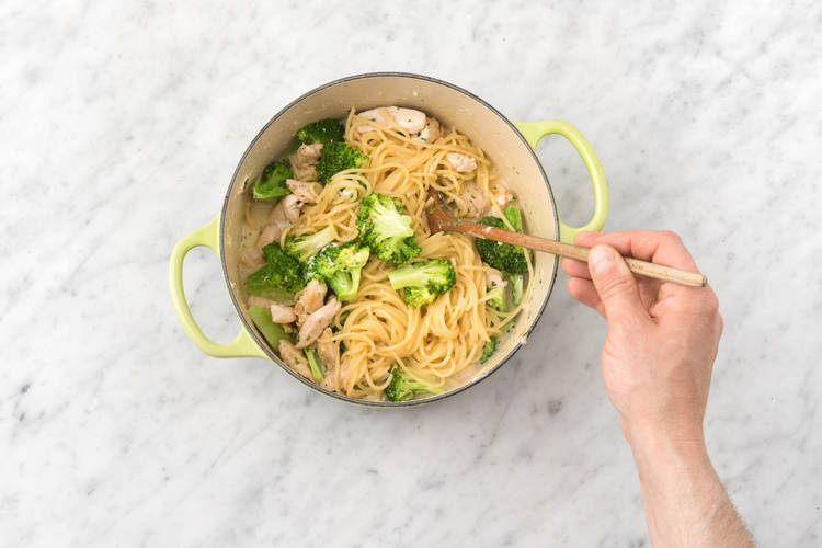 Stir until warmed through