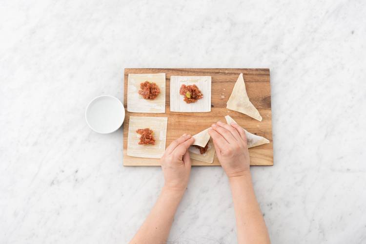 Assemble the dumplings