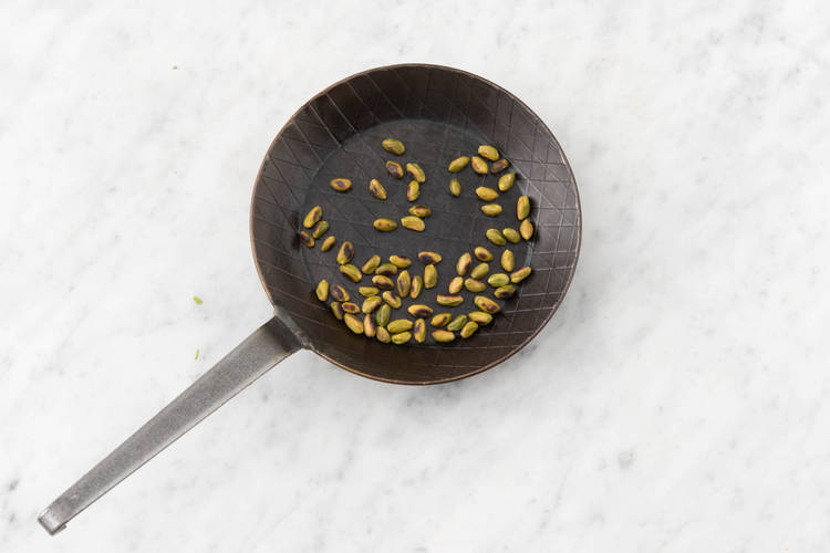 Toast pistachios.