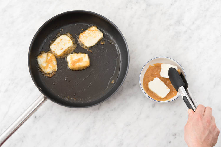 Cook halloumi.