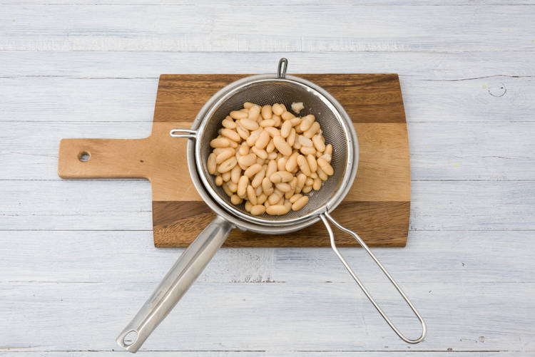 Drain and rinse the beans