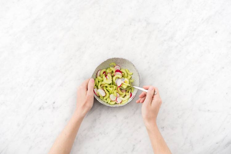 Make the quick pickled veggies